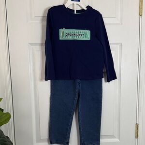 Crown & Ivy Kids Dark Blue Long Sleeve Tee